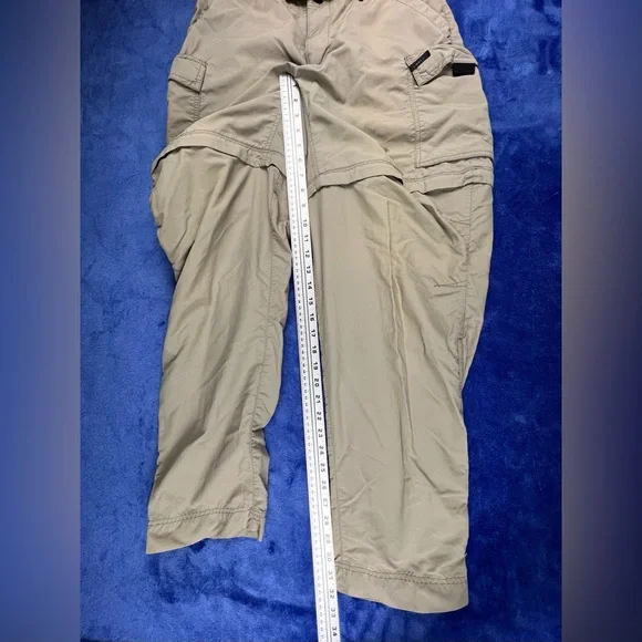 Vintage REI Sahara Convertible Pants Womens 8 Beige Canvas Cargo Hiking - Picture 6 of 12